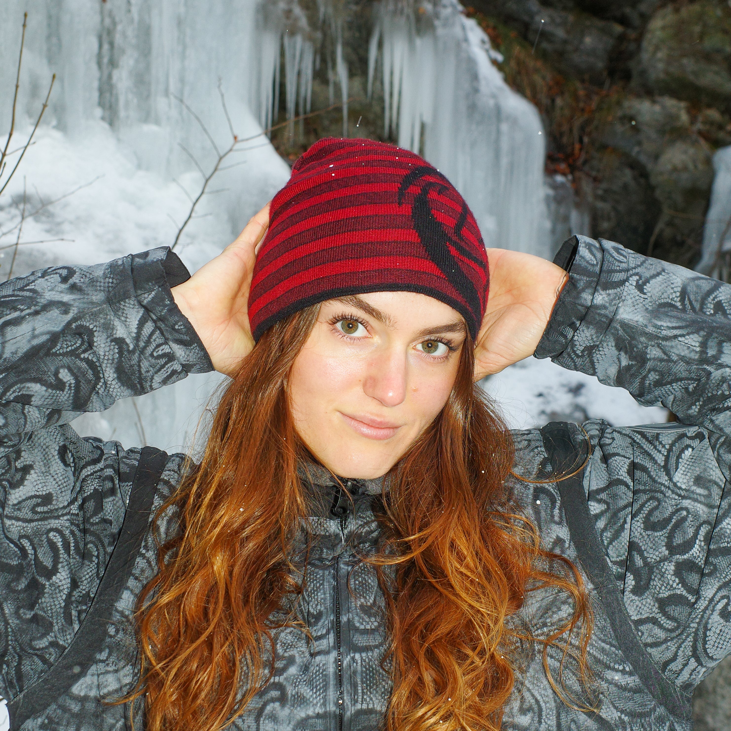 Merino-Beanie                bordeaux