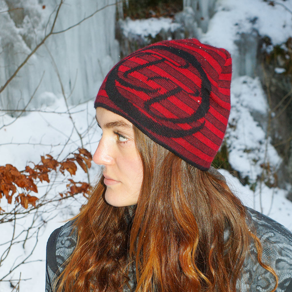 Merino-Beanie                bordeaux