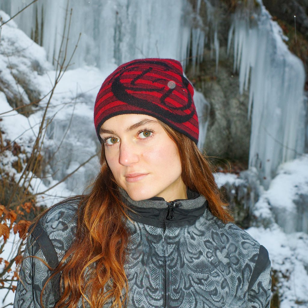 Merino-Beanie                bordeaux